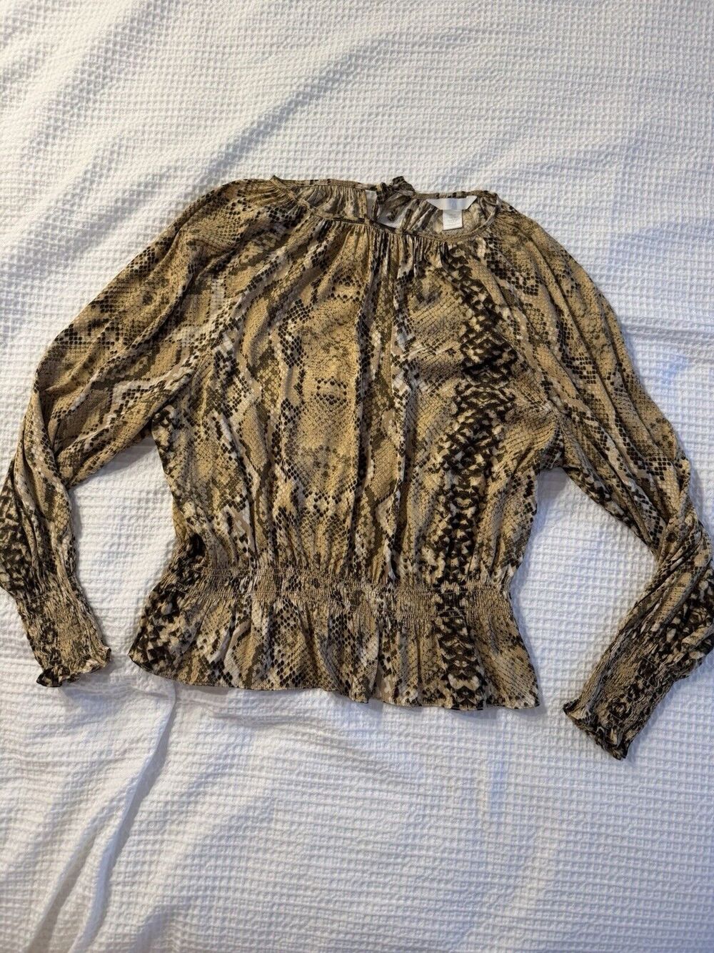 Snake print Shirt Long Sleeve H&M Dropped Waist Swiftie Reputation